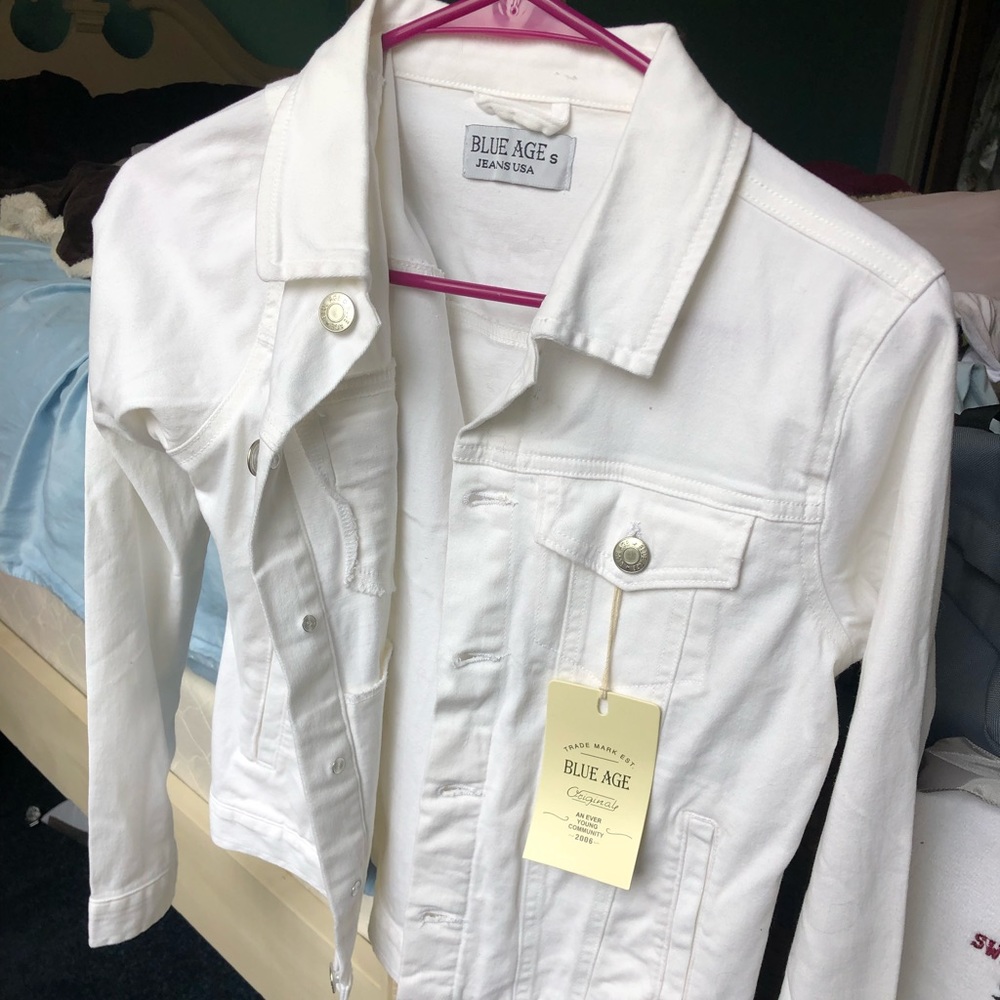 white denim jacket